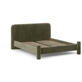 Micadoni Zeleni tapecirani bračni krevet s podnicom 160x200 cm Vera – | shoptok.hr