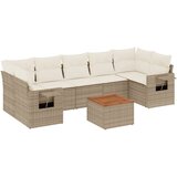 Maison Chic Seti vrtnega pohištva - Vrtna garnitura - Vrtni pohištvo set 8-delna z blazinami bež poli ratan, (21800415) | Shoptok.si