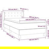  Box spring postelja z vzmetnico kapučino 100x200cm umetno usnje, (20726128) | Shoptok.si