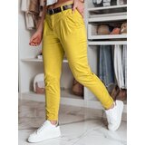 DStreet Spodnie damskie chinosy z paskiem MODELA musztardowe | shoptok.hr