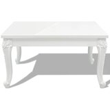  Klupski Stolić 80x80x42 cm Visoki Sjaj Bijeli | shoptok.hr