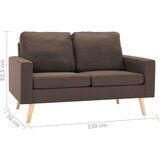 2-dijelni set sofa od tkanine smeđi | shoptok.hr