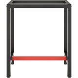  Okvir za radni stol mat crni i mat crveni 70x50x79 cm metalni | shoptok.hr
