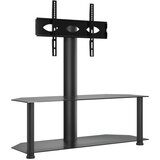 vidaXL Kotno TV stojalo 2-nadstropno za 32-70" črno, (21012077) | Shoptok.si