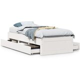 Maison Chic Posteljni okvir - Enojna postelja - Postelja za odrasle brez vzmetnice s predali 90x200 cm borovina-J7448, (21770704) | Shoptok.si