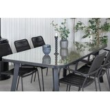 Venture Home Paola pravokutni vrtni blagovaonski stol 200 × 100 cm, crni | shoptok.hr