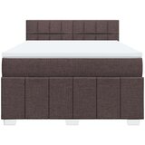 vidaXL Box spring postelja z vzmetnico temno rjava 160x200 cm blago, (21321332) | Shoptok.si