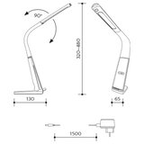  LED prigušiva stona lampa sa bežičnim punjenjem LORD EVO LED/8W/230V crna | Eponuda.com