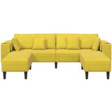 SOFA 3 pcs Žuta 250 x 188 x 76 cm Baršun | shoptok.hr