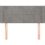  Uzglavlje s ušima svjetlosivo 83x16x78/88 cm baršunasto | shoptok.hr