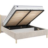 MID.YOU OBLAZINJENA POSTELJA 180 cm x 200 cm , les, tekstil, leseni material bež | Shoptok.si