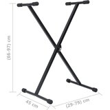  Set stalka i stolca za klavijature crni | shoptok.hr