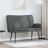 SOFA za dvije osobe Tamno siva 115 x 61 x 87 cm tkanina | shoptok.hr