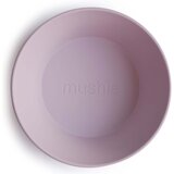 Mushie Round Dinnerware Bowl skledica Soft Lilac 2 kos | Shoptok.si