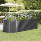 vidaXL Vrtna sadilica od čelika obloženog prahom 249x100x68cm antracit | shoptok.hr