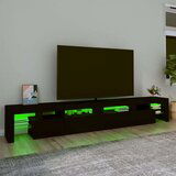 TV ormarić s LED svjetlima crni 260x36 5x40 cm | shoptok.hr