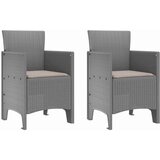  Vrtna stolica 2 pcs Svijetlo siva 53 x 49 x 85 cm Polipropilen | Eponuda.com