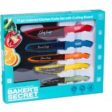 BAKERS SECRET 5- delni set barvnih nožev z desko za rezanje ter ščitniki Cene