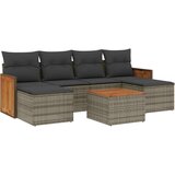 vidaXL 7-dijelni set vrtnih sofa sivi od poliratana | shoptok.hr