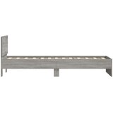  Okvir za krevet s uzglavljem boja sivog hrasta sonome 75x190 cm | shoptok.hr