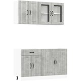  Set kuhinjskih ormarića od 4 dijela "Lucca" boje betona i sivog inženjerskog drva | shoptok.hr
