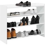 vidaXL Regal za čevlje bel 80x25x62 cm inženirski les | Shoptok.si
