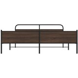  Metalni okvir kreveta bez madraca smeđa boja hrasta 200x200 cm | shoptok.hr