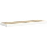  Plutajuća zidna polica boja hrasta i bijela 90x23,5x3,8 cm MDF | shoptok.hr