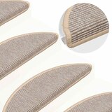  Prostirke za stepenice 15 kom 56x17x3 cm srebrne poluokrugle | shoptok.hr