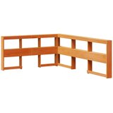 Krevet s policama s uzglavljem 2 pcs Vosak smeđa 200 x 140 cm | Eponuda.com