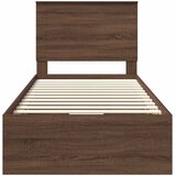  Krevetna konstrukcija Smeđi hrast 90 x 200 cm Inženjersko Drvo | shoptok.hr