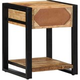 vidaXL Stranska miza 40x40x50 cm Masivni neobdelan les Mango | Shoptok.si