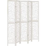 Furnova Paravan 5-delni bel trden les pavlovnije, (21929764) | Shoptok.si