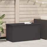 vidaXL Vanjska kutija za spremanje s pohranom Crna 100 x 50.5 x 50 cm | shoptok.hr
