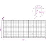  Gabion s žicom debljine 3 5 mm i mrežom 10x10 cm 250x30x100 cm - 30 cm 100 cm 250 cm | shoptok.hr