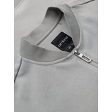 Ombre Men's pique knit bomber jacket - gray | Shoptok.si