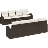  Sjedeća garnitura za vrt 9 kom. Smeđa poliratan 55.0 x 55.0 x 37.0 cm | shoptok.hr