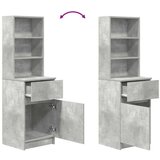 vidaXL Nočna omarica betonsko siva 39x35x125 cm inženirski les | Shoptok.si