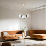 Opviq bankok 3 Lü eskitme beyaz Camlı avize whitegold chandelier Cene