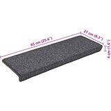  Prostirke za stepenice 30 kom 65x21x4 cm tamno sive pravokutne rubove | Eponuda.com