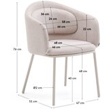 Kave Home Bež jedilni stol Minda – | Shoptok.si