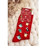 Kesi Men's Christmas Cotton Socks with Red Penguins | ePonuda.com