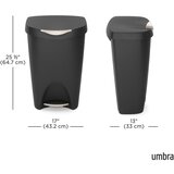 Umbra Crna plastična kanta za smeće s pedalom 50 l Brim – | shoptok.hr