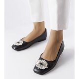 Gemre Black ballet flats with a brooch Miren Cijene