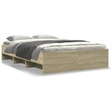  Okvir za krevet boja hrasta 135x190 cm od konstruiranog drva | shoptok.hr
