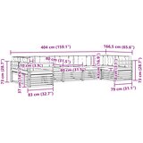  Set vanjskih sofa 7 kom. Bijela i bež Poliester 404 x 166,5 x 73cm | shoptok.hr