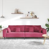  Baršunasta sofa s jastukom s jastukom 208 cm Baršun | shoptok.hr