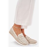 EVENTO Boto Women Moccasins Made Of Eco Leather Gold Bralithia | Shoptok.si
