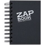 Clairefontaine Zap book A6 80gr 160L, crna boja, spiralni uvez, bjanko, 100% reciklirani papir | shoptok.hr