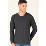Dewberry T8587 V COLLAR MEN'S SWEATSHIRT-ANTHRACIC | shoptok.hr